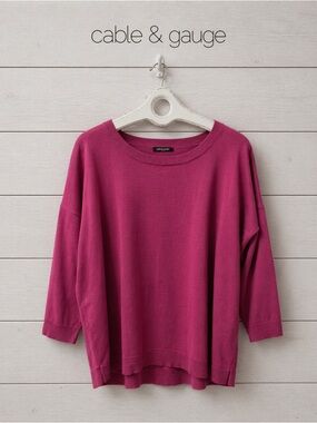 Câble & Gauge  3/4 Sleeve Sweater size 2x